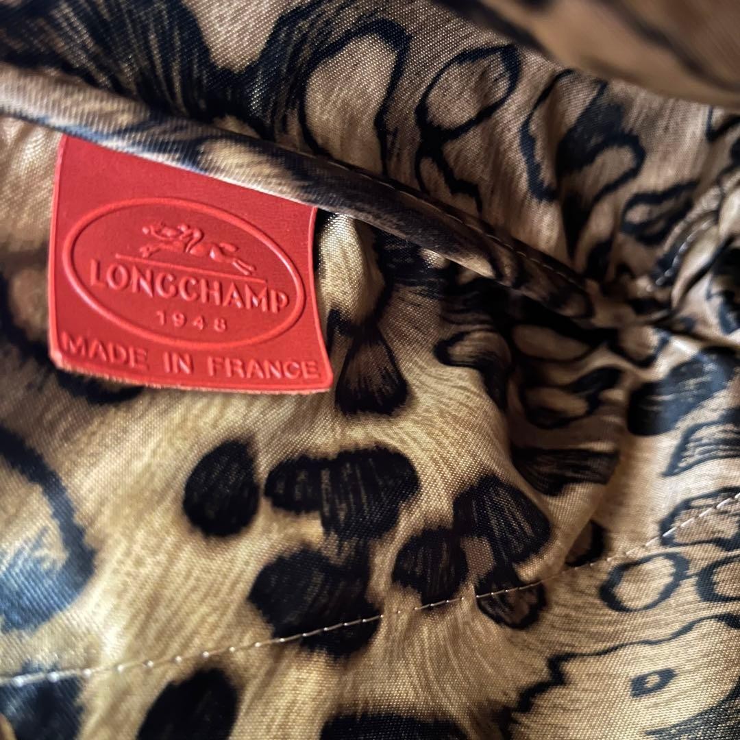 Longchamp A4 Compatible Tote Bag Python Embossed … - image 10