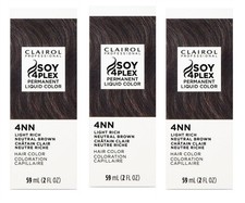 BL Clairol Liquicolor Permanent 4Nn Gray Buster Lt. Rich Neu. Brown 2oz X 3 Pack