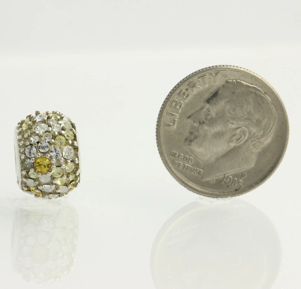 NUEVO Dije de cuentas Chamilia JC-6A - Caleidoscopio amarillo con joyas de plata esterlina Foto 4 de 4