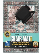 Office Chair Mat 48x60 for Hard Floors Non-Slip Low Pile Under Desk Rug