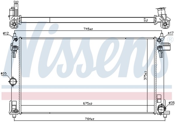 MotorküHler WasserküHler Nissens 607154 FüR Toyota HR NGX10_ NGX10R 4WD NGX50_-image
