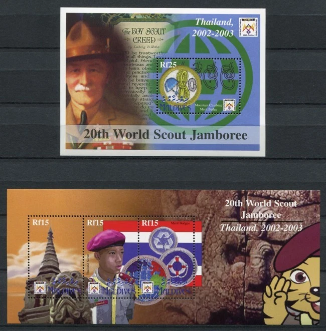 Malediven Maldive 2002 Pfadfinder Scouts 3976-3978 Block 522 MNH - Bild 1 von 1
