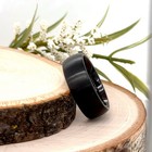 8mm Brushed Finish Tungsten Carbide Ring polished Edges – Unisex Stylish Band — photo 4