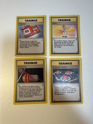 Pokémon Base Set Trainerkarten Lot Deutsch WOTC Vintage 4 Karten Excellent