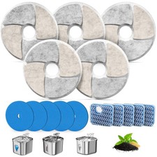 Cat Pet Water Fountain Filters, 5 Pack Replacement Filters Fit for Square 2.2...