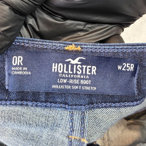 Hollister Low-Rise Bootcut Jeans Womens 0R Blue Medium Wash Soft Stretch Denim - Picture 3 of 11