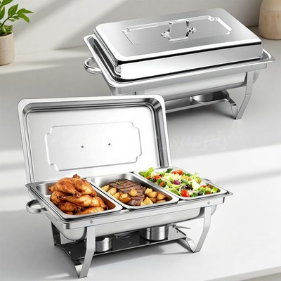 1/3&1/2&1/1 Chafing Dish Starter Set Buffet Speisewärmer Warmhaltebehälter 9L