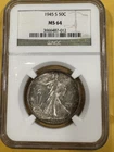 1945-S WALKING LIBERTY HALF NGC MS-64 SUPER NICE ORIGINAL TONING