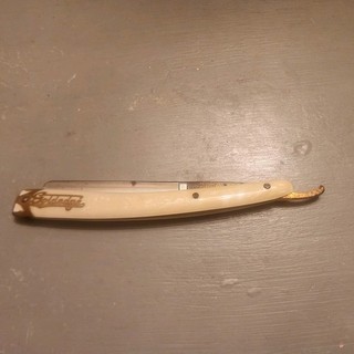 Vintage Goldedge dubl duck Straight Razor Solingen Germany