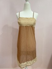 1960s Vintage Emilio Pucci Formfit Rogers Nude Lace slip dress sheer Small