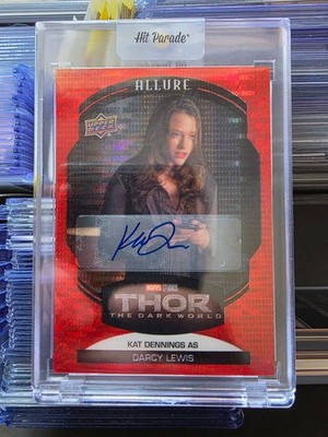  2022 Upper Deck Marvel Allure Kat Dennings as Darcy Lewis Red Autograph 