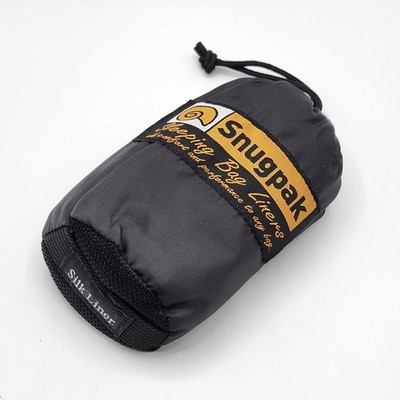NEW! Snugpak Lightweight Silk Mix Sleeping Bag Liner Black Adds Warmth/Comfort