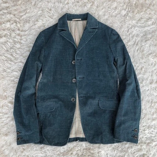 45rpm Indigo Corduroy Jacket Coverall Tailored Jacket Size 3 Shoulder 43cm JPN image 4
