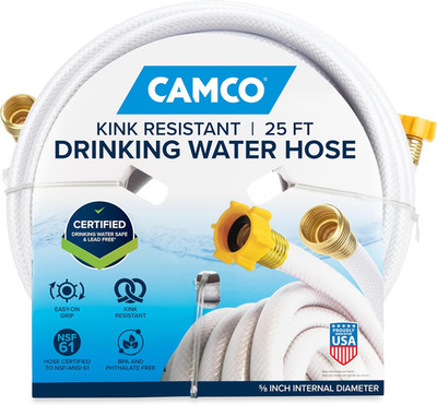 Tastepure 25-Ft Water Hose - RV Drinking Contains No Lead, BPA -5/8� ID (22783)