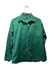 MCDONALDS Christmas Employee Button Down Crew Work Uniform Shirt Ladies S RARE
