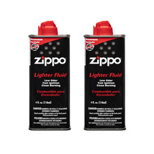 Zippo Premium Lighter Fluid 4oz 118ml Genuine Fuel for Zippo Lighters, Pack of 2