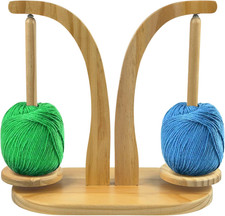 Yarn Holder for Knitting and Crocheting, Magnetic Pendulum Wooden Yarn Holder wi