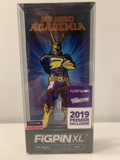 NYCC 2019 EXCLUSIVE FUNIMATION GLITTER ALL MIGHT FIGPIN XL #X17 In Hand | eBay
