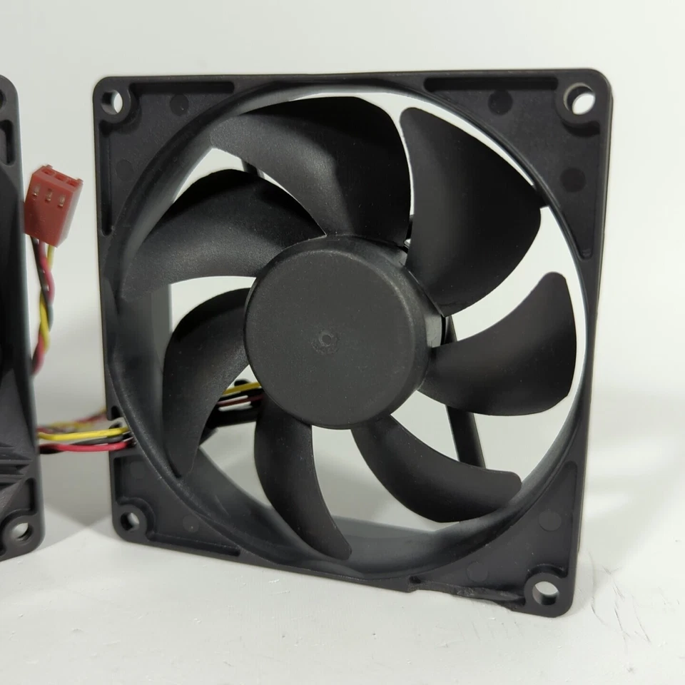 Pair (2x) Sunon EE92251S3-D020-C99 Fans Black 92mm 3-Pin Dell P/N X755M - Image 2 of 4