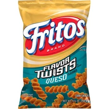 Fritos Corn Chips TWISTS QUESO 9.25 Oz Frito-Lays (1 Bag)