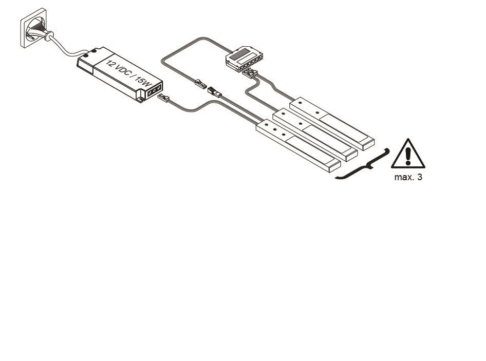 NEU L&S LED Lampe Bright 3er Set Anbauleuchte - Schwarz, Lichtfarbe Neutralweiß  - Bild 3 von 3