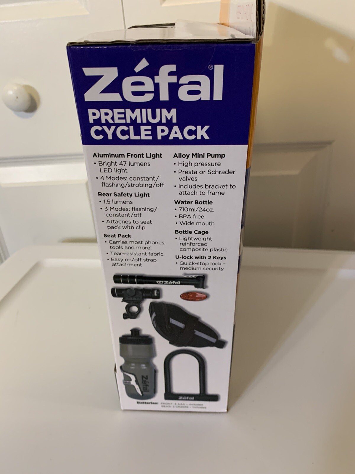 New Zefal Premium Cycle Pack 7-Piece Set Road Ahead And Light BPA Free NWT