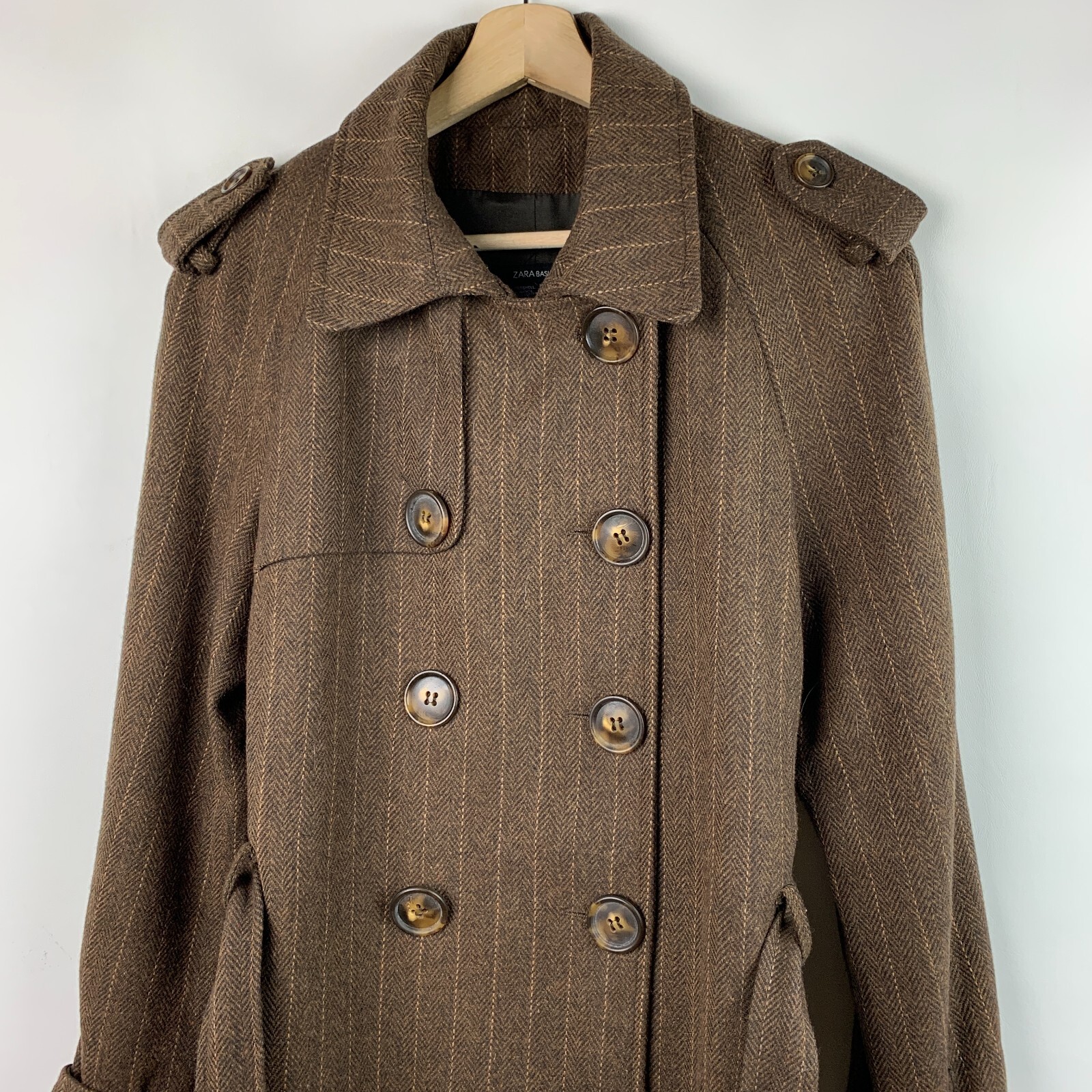 Zara Basic Jacket Double Breasted Dolman Sleeves … - image 6