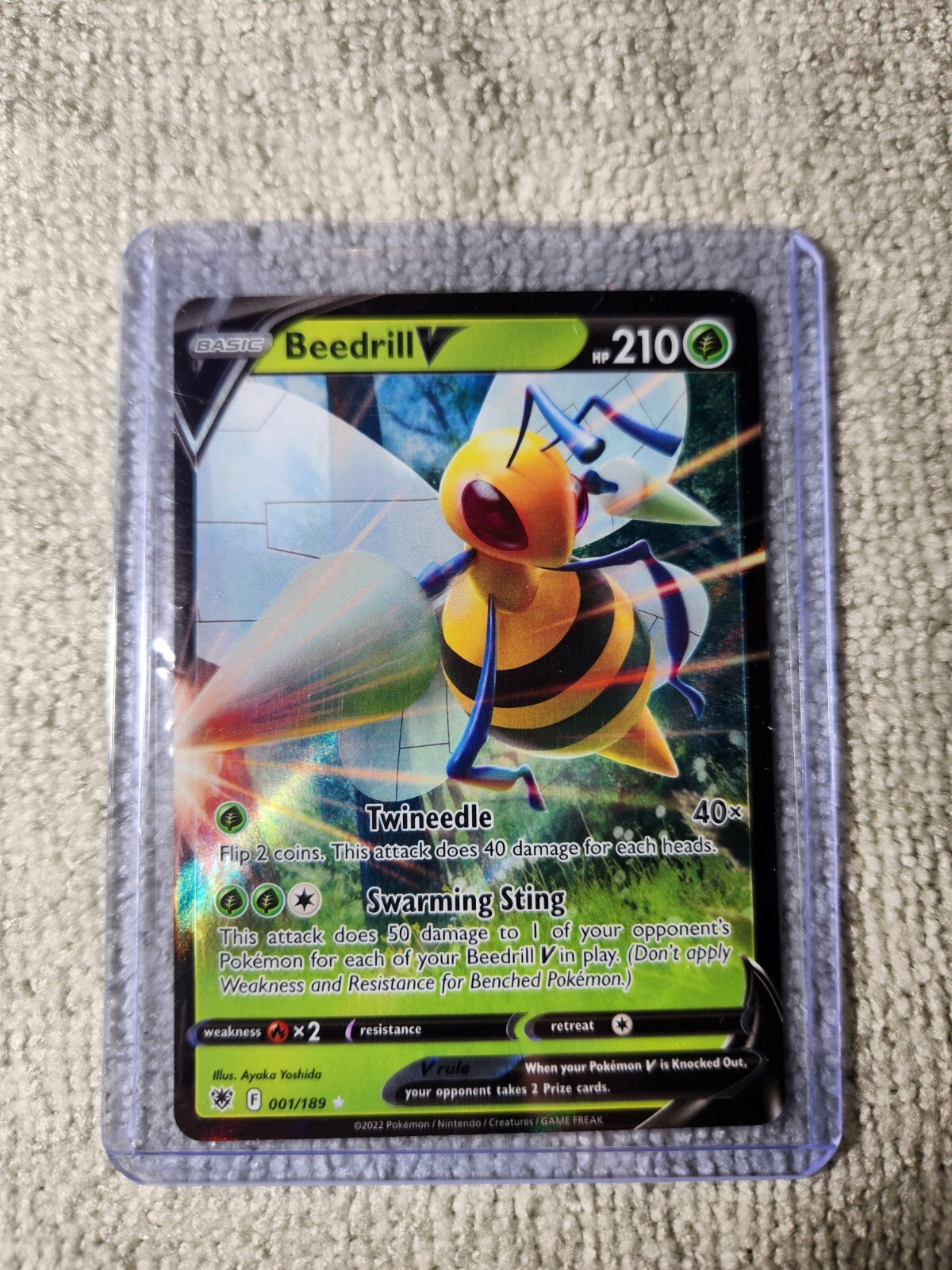 Astral Radiance Beedrill V 001/189 Holo Rare NM