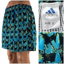 Adidas Men Large Shorts Multicolor Embroidered Logo Vintage Pockets Rare HTF EUC
