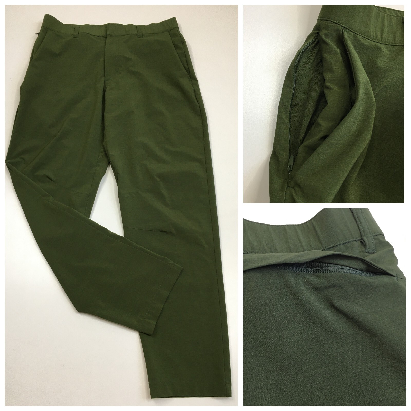 FABLETICS Green Zip Pockets Drawstring Tapered Le… - image 1