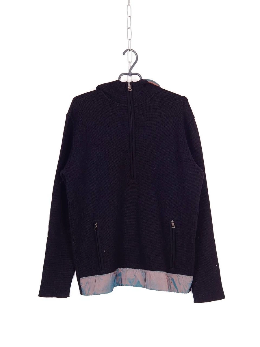 1999 Men s Prada Gradient Nylon Wool Full Zip Hooded Sweater Size