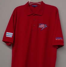 USFL Football Chicago Blitz Embroidered Mens Pocket Polo XS-6XL, LT-4XLT New