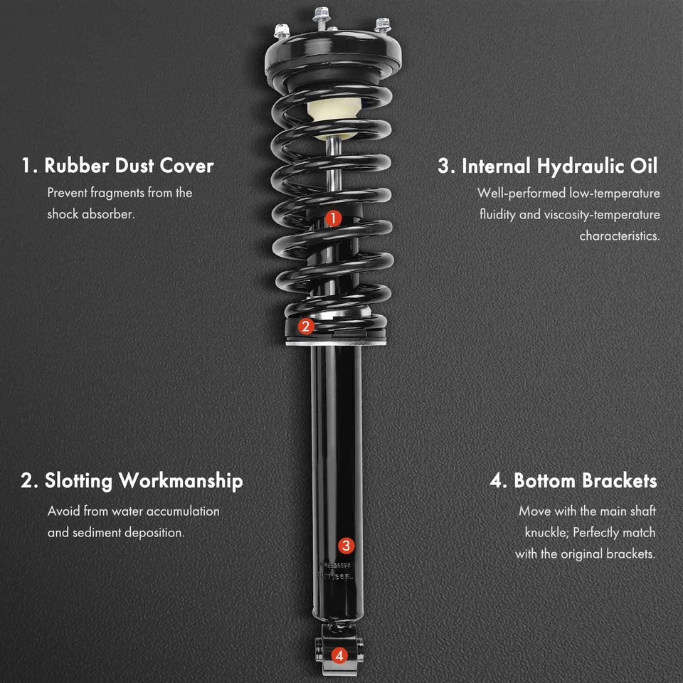 2x Conjunto completo de puntal y resorte helicoidal delantero L & R para Jaguar S tipo 2000-2002 Foto 3 de 4