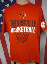 UNIVERSITY LOUISVILLE lrg T shirt Cardinals basketball Louie mascot Kentucky 