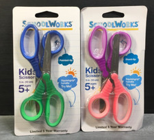 Schoolworks Lot of Two 2-Pack Scissors- 4 Scissors Total Mix of Blunt  Pointed