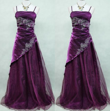 Gothic Purple Wedding Dresses Full Length Spaghetti Straps Ruching Bridal Gowns