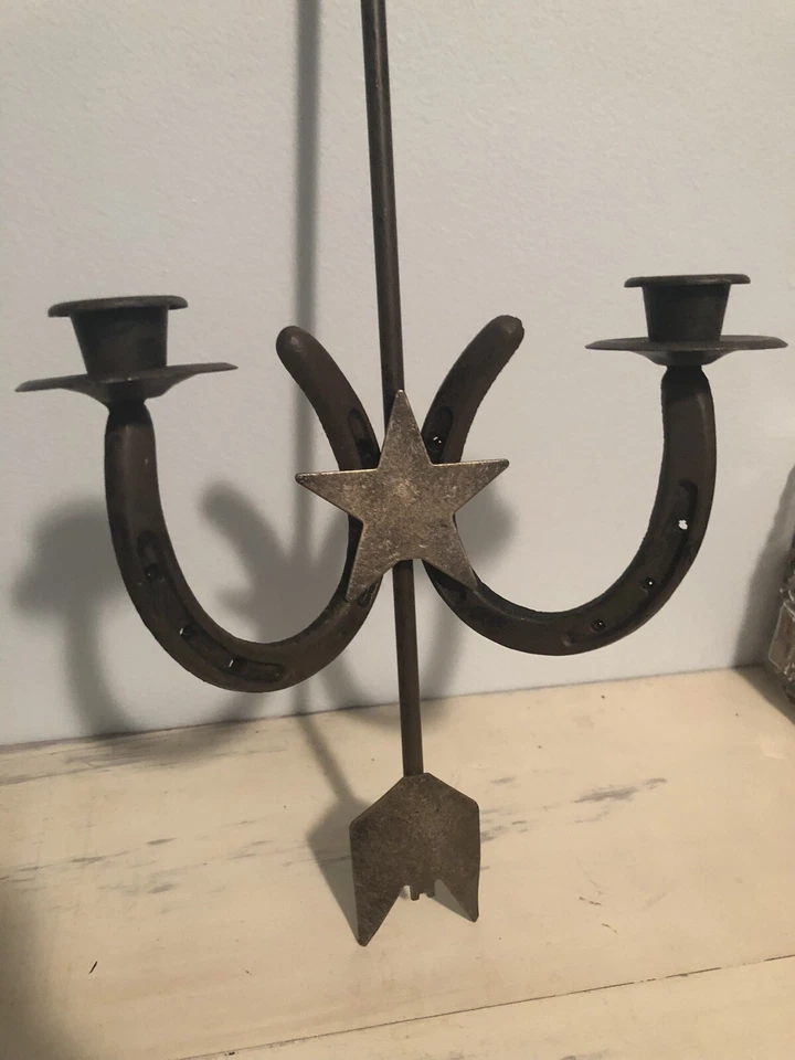 Flecha de diamante herradura pared decoración vela rústica indio occidental bohemia colgante Foto 2 de 4