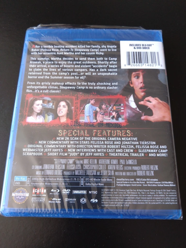 SLEEPAWAY CAMP , Scream Factory Collectors Edition Blu Ray REGION A!! - Image 2 of 2