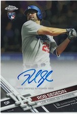 2017 Topps Chrome Rob Segedin Rookie Autograph Card