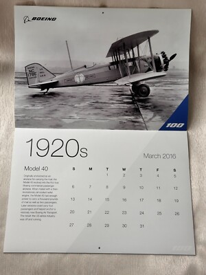 Boeing 2016 Calendar, 