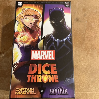 Marvel Dice Throne 2 Player Hero Box With Captain Marvel Vs Black Panther New