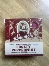Dr. Squatch Frosty Peppermint Limited Edition Men’s Natural Soap Zero Grit 5oz