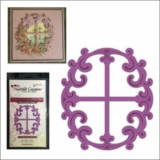 Heartfelt Creations DECORATIVE OVAL WINDOW Custom Design Craft DIE HCD 710