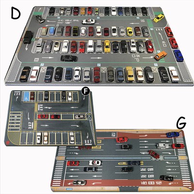 1/64 Parking Lot Mat Model Car Vehicle Scene Display Large Garage Toy Mouse Pad