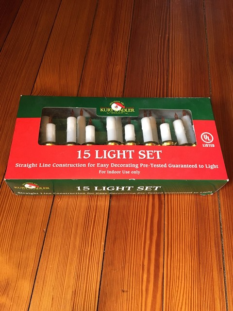 Kurt S Adler 15 Light Clear Triple Candle Light Set Ul1681 For Sale Online Ebay