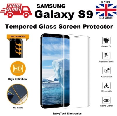 Full Edge to Edge Screen Protection Tempered Glass 9H Hardness for Samsung S9