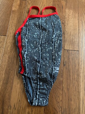 Speedo Performance TrainIII Endurance+ Flyback Swim suit Youth Girl's 8/24  NEW 
