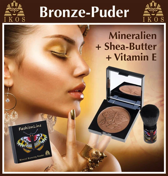 Bronzepuder Bräunungspuder mit Kabukii Pinsel Mineralien Shea Butter + VitaminE - Bild 3 von 4