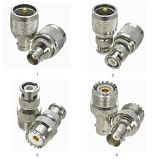 1Pcs BNC to UHF PL259 SO239 Male plug Female jack RF Coaxial Adapter connector