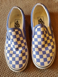 periwinkle checkered vans